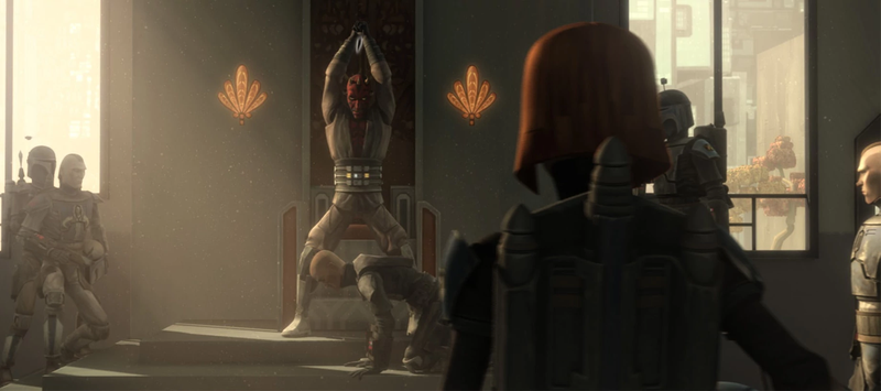 Maul executes Vizla and takes rulership on Mandalore.